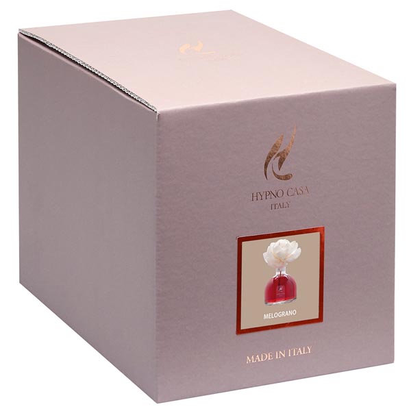 Diffusore di Fragranza Rosa "Melograno" con Fiore, Hypno Casa, 250 ml