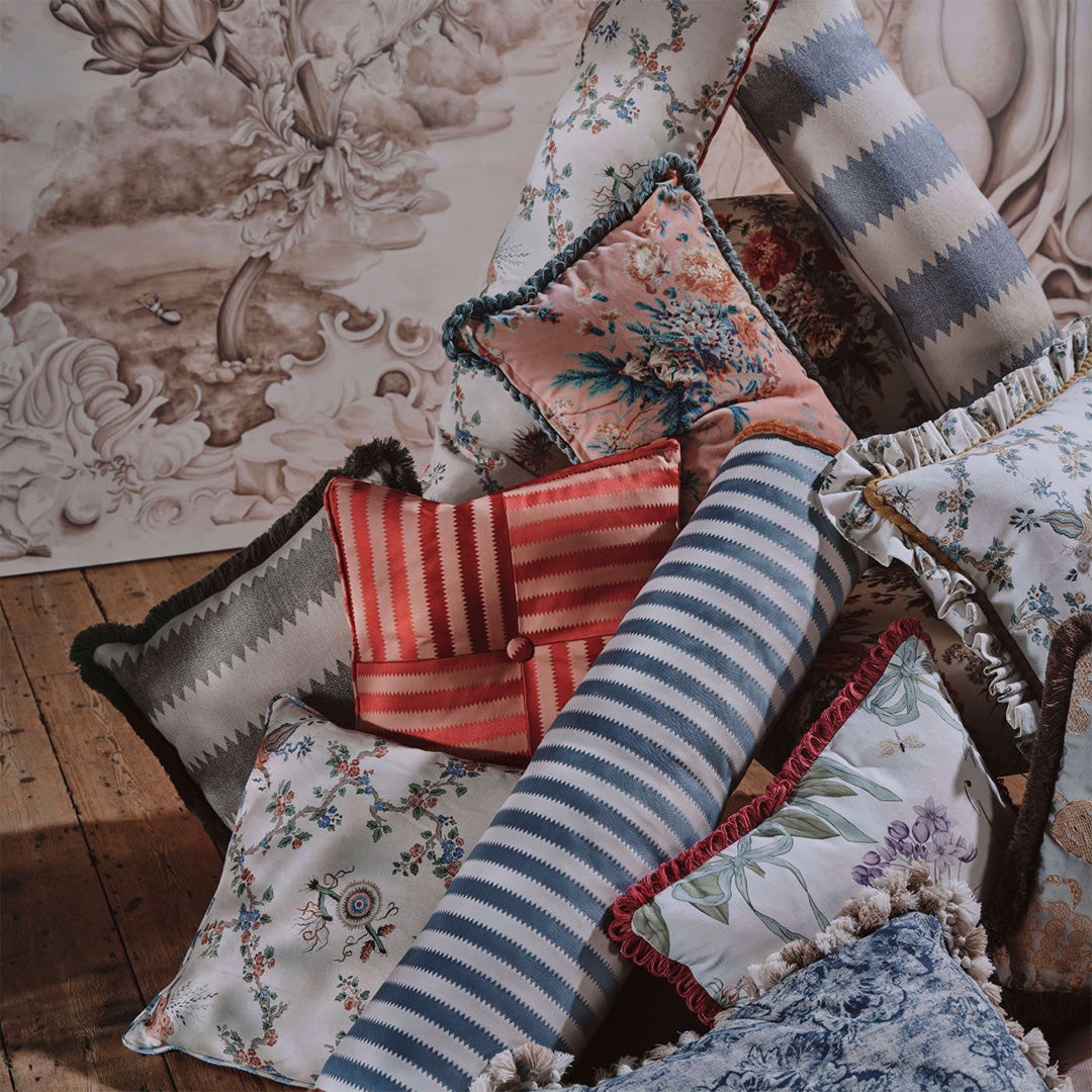 TESSUTO "TRELLIAGE CHAMOMILE/CHALK" - Giles Deacon - SANDERSON