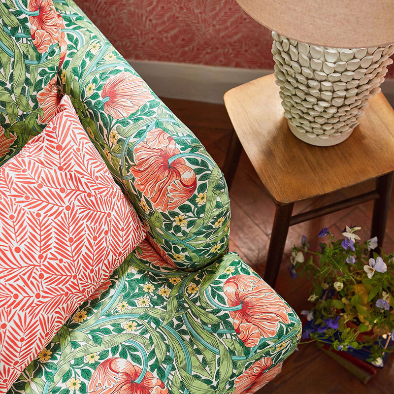 TESSUTO "PIMPERNEL SHAMROCK/WATERMELON" - Morris & Co. - Sanderson