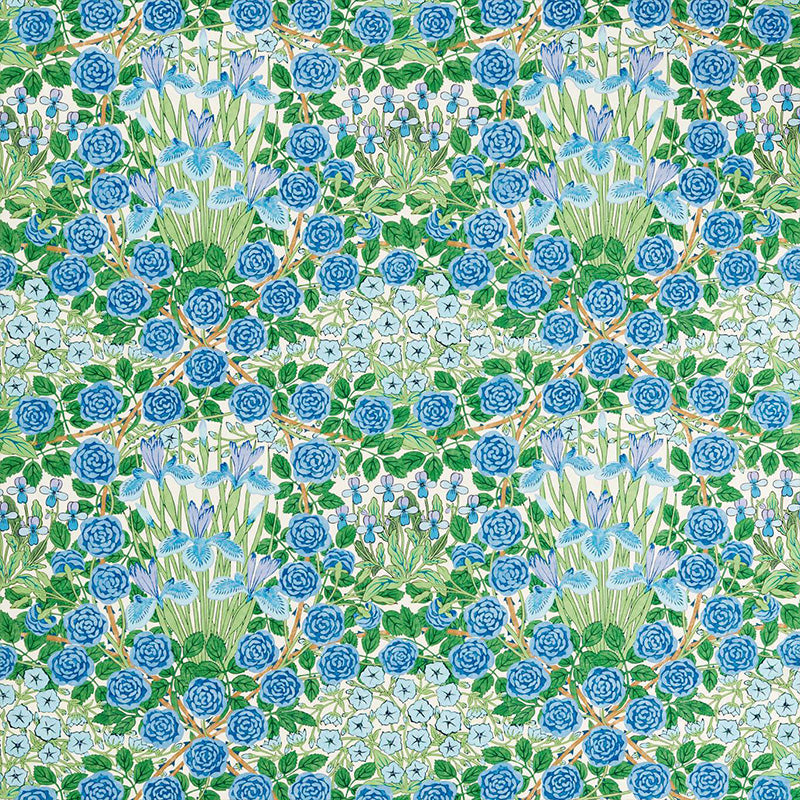TESSUTO "CAMPANULA PEACOCK/OPAL" - Morris & Co. - Sanderson