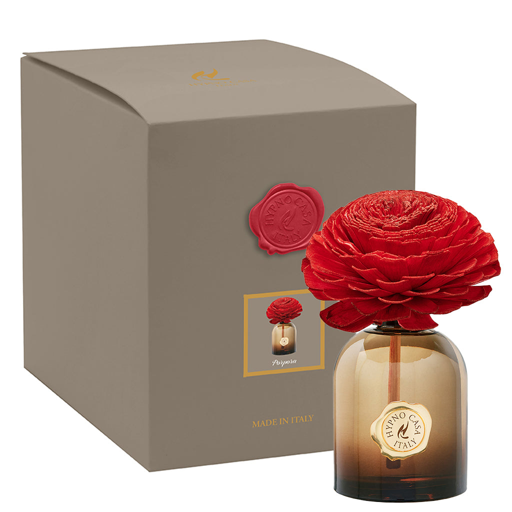 Diffusore con fiore fragranza “Porpora” con Fiore, Hypno Casa, 250 ml