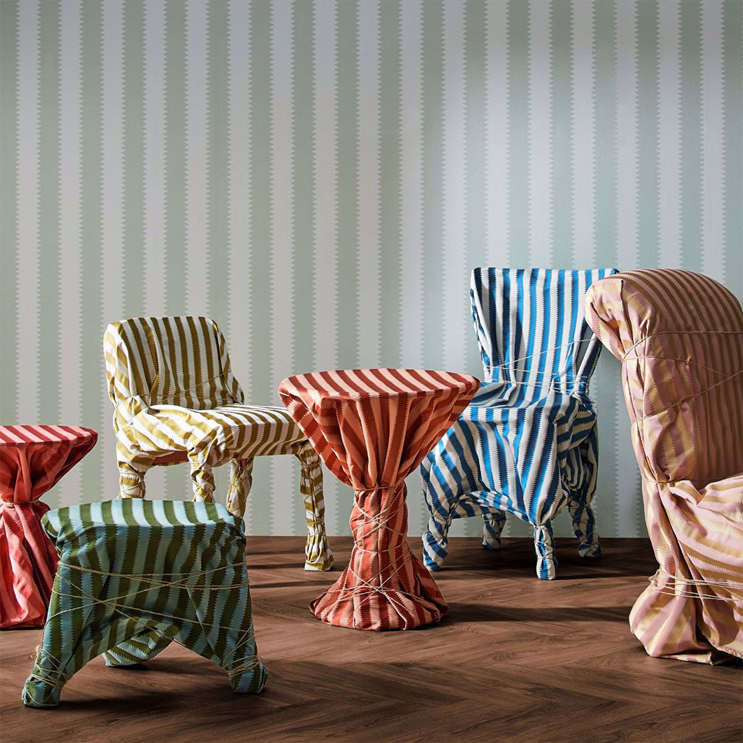 TESSUTO "REGENCY APERIGON MADDER/SANDSTONE" - Giles Deacon - SANDERSON