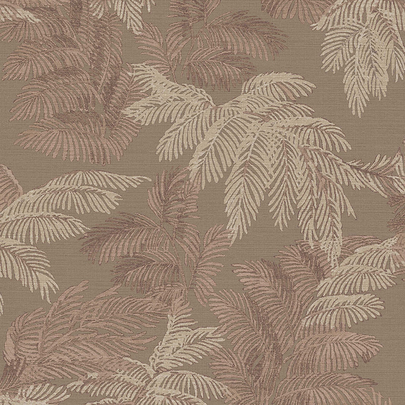 Carta da parati "Felci Rouge Brique" a metraggio o rotolo