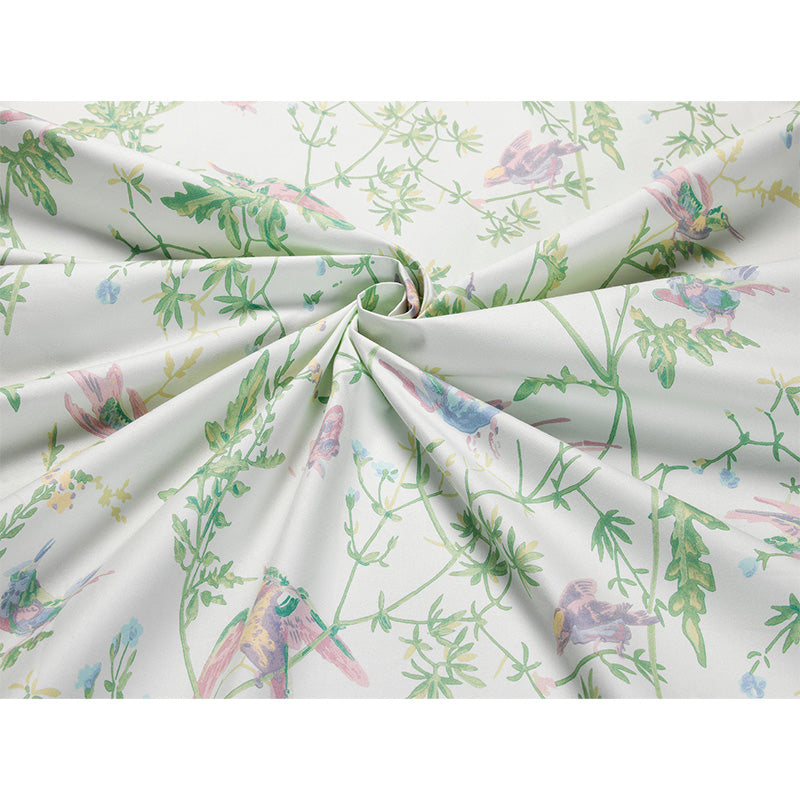 TESSUTO "Hummingbirds Cotton Blush, Sage, & Mulberry on Cream" - Selection of Hummingbirds - Cole & Son