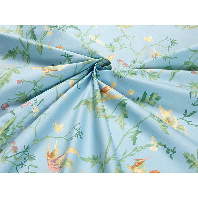 TESSUTO "Hummingbirds Buttercup Yellow on Cornflower Blue" - Selection of Hummingbirds - Cole & Son