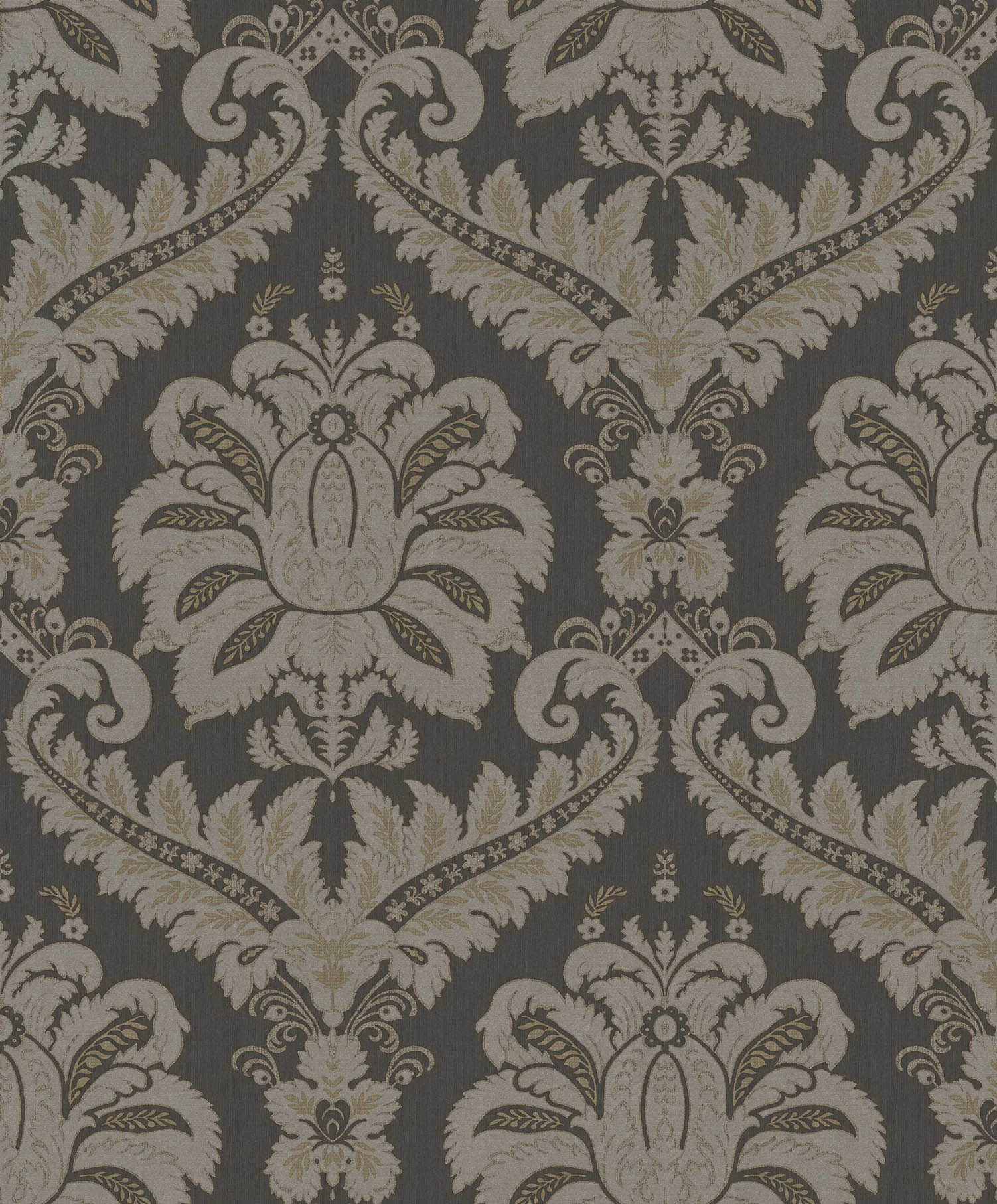 Carta da parati “Fregio decorativo su sfondo nero” a metraggio o rotolo