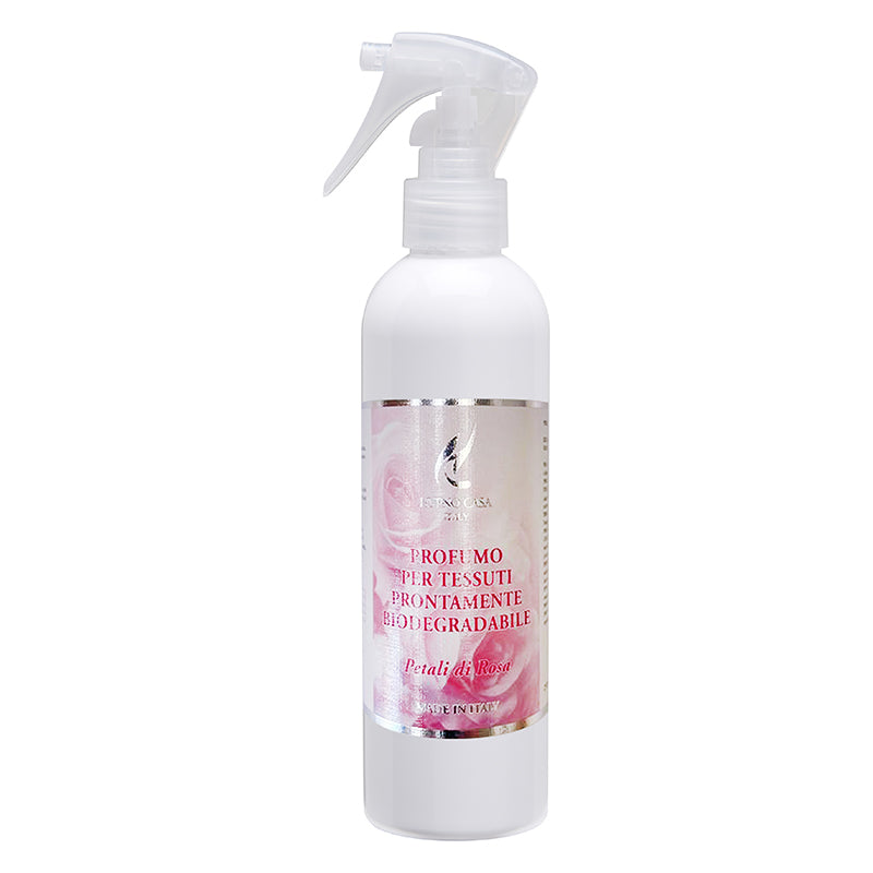 Profumo Spray per tessuti Biodegradabile "Petali di Rosa", 250 ml