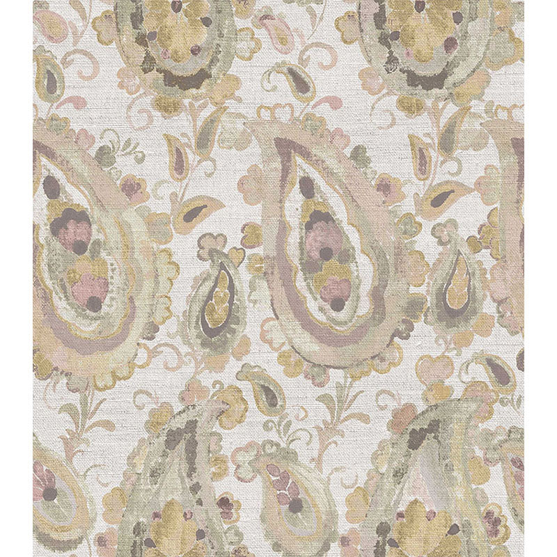 Carta da parati "Vintage Paisley Sabbia", a metraggio o rotolo