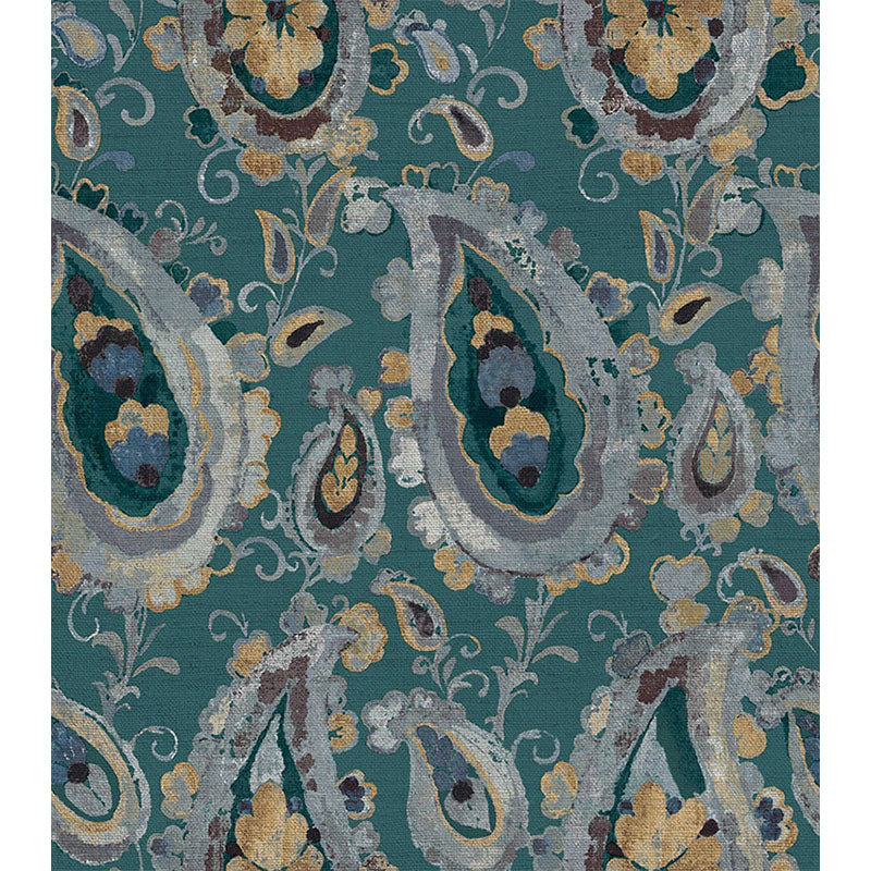 Carta da parati "Vintage Paisley Ottanio", a metraggio o rotolo