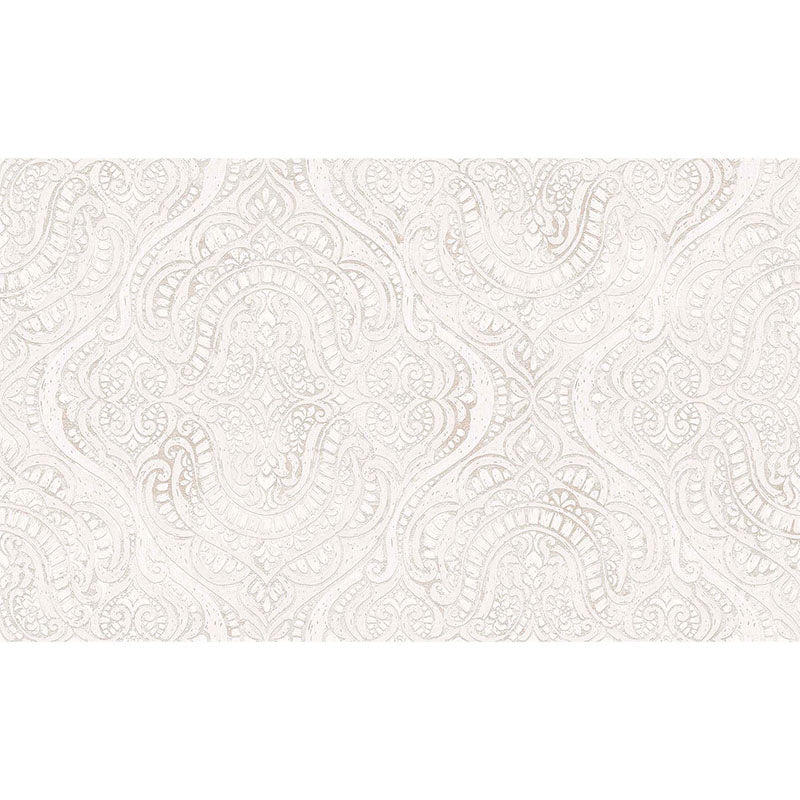 Carta da parati Grande "Damasco Arabesque Avorio", Larghezza 1metro - a metraggio o rotolo
