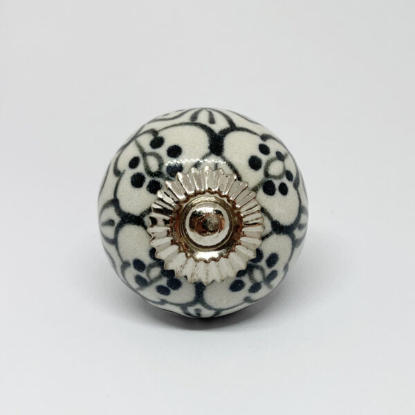 Pomello in ceramica “Black Flora"