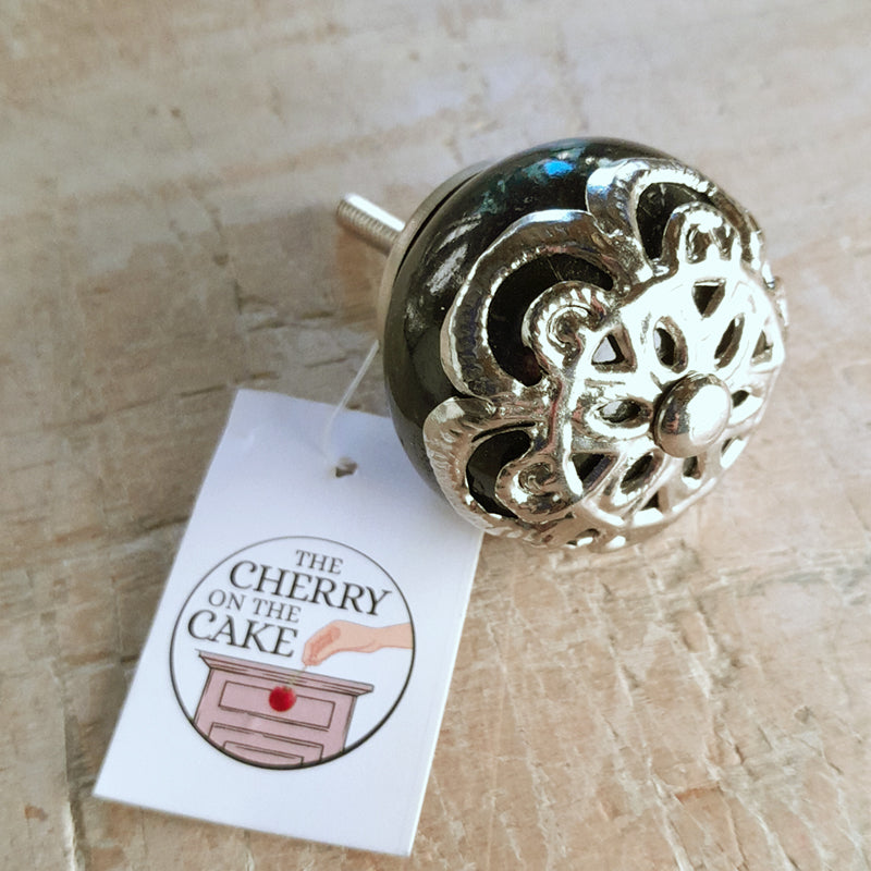 Pomello in ceramica “Metal Blooming"