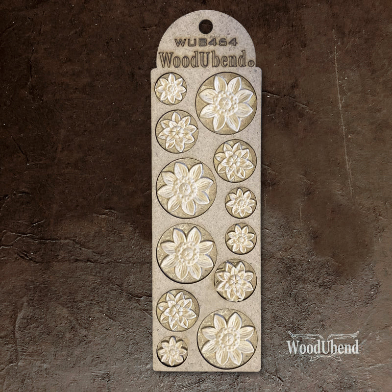 Set di Fregi "Set di Fiori", 12 pezzi WoodUbend