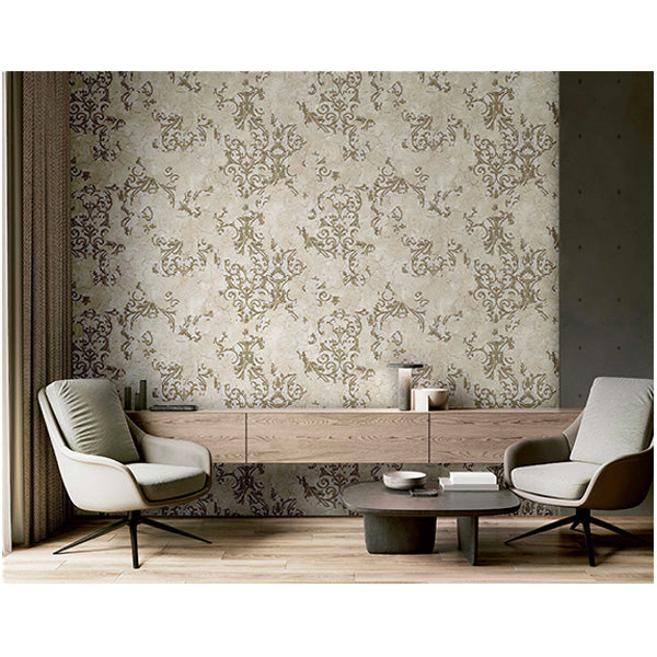 Carta da parati "Giglio Délabré Crema", a metraggio o rotolo