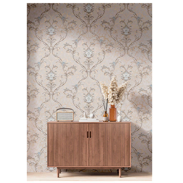 Carta da parati "Liberty Crema", a metraggio o rotolo