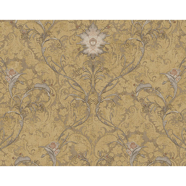 Carta da parati "Liberty Ocra", a metraggio o rotolo