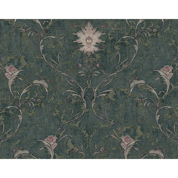 Carta da parati "Liberty Verde", a metraggio o rotolo