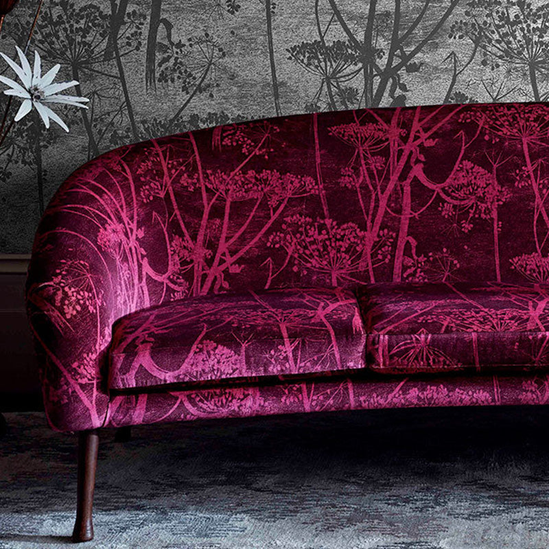 TESSUTO "Cow Parsley Magenta & Plum" - The Contemporary - Cole & Son