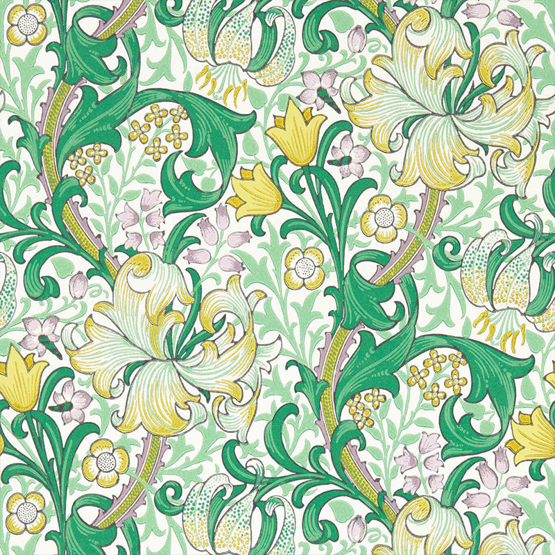 Carta da Parati "GOLDEN LILY SECRET GARDEN" Morris & Co. - Sanderson