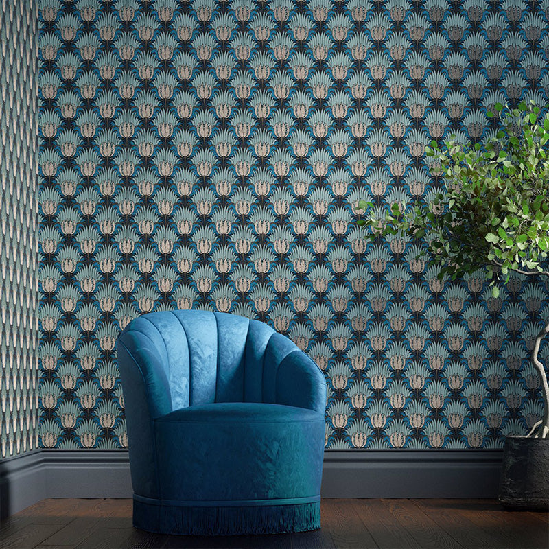 Carta da Parati "TULIP & BIRD OPAL & SEAFOAM" Morris & Co. - Sanderson