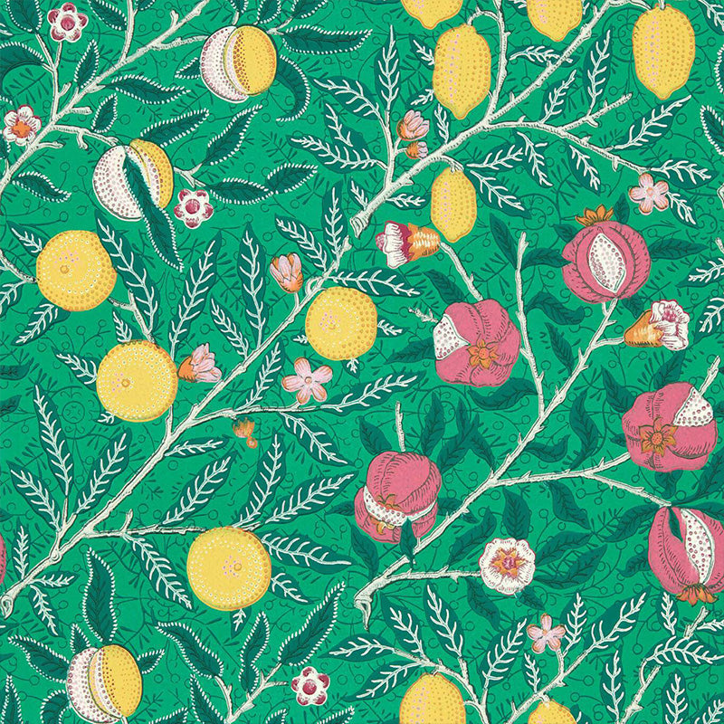Carta da Parati "FRUIT TANGLED GREEN" Morris & Co. - Sanderson