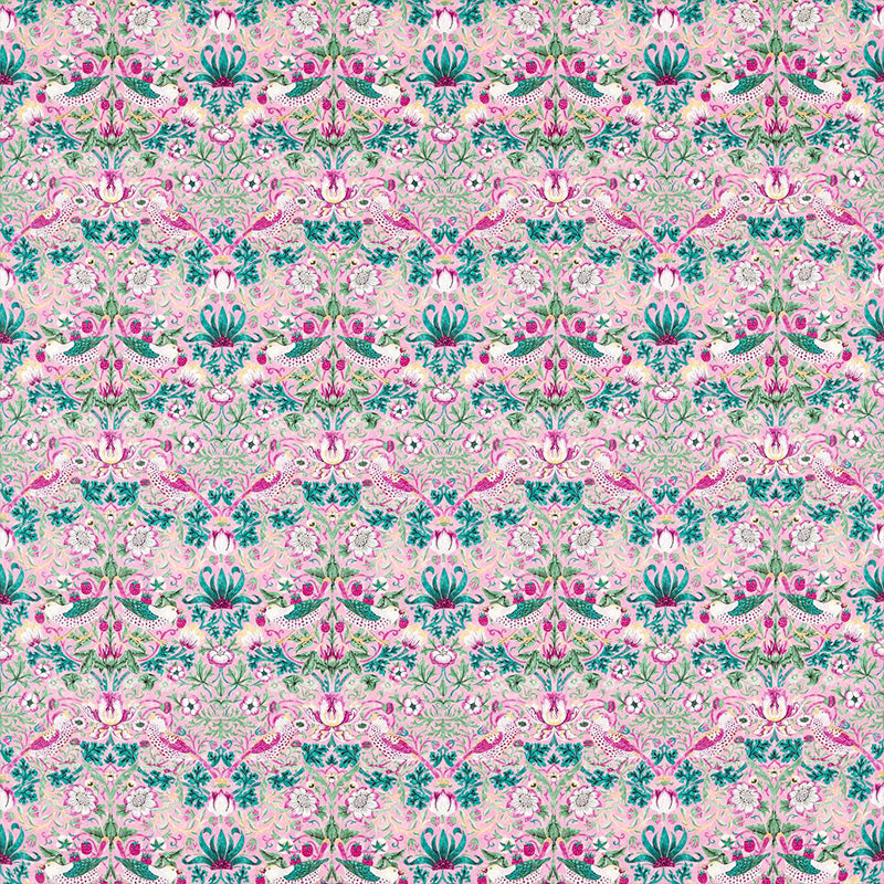 TESSUTO "STRAWBERRY MIAMI STRIP" - Morris & Co. - Sanderson