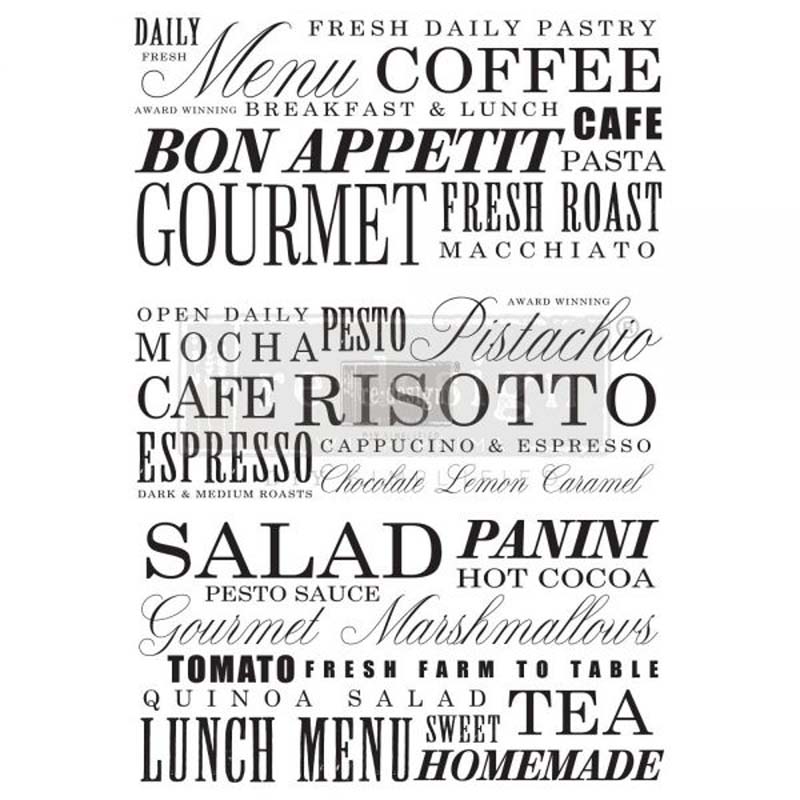 Redesign Decor Transfers "DELICIOUS MENU" 59x79 cm