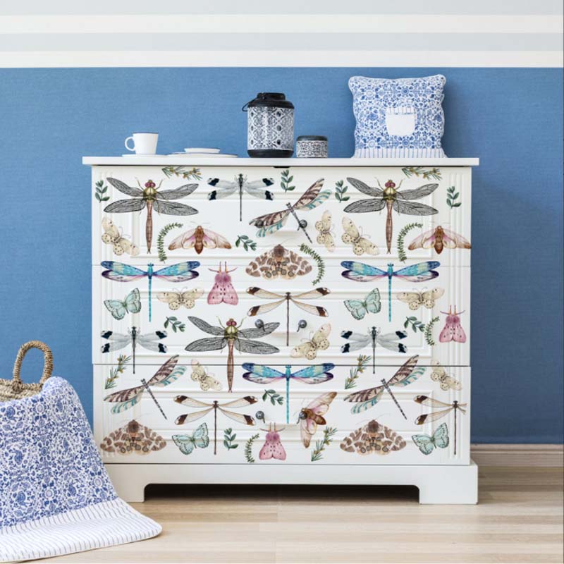 Redesign Decor Transfers “RIVERBED DRAGONFLIES” 61 x 89 cm