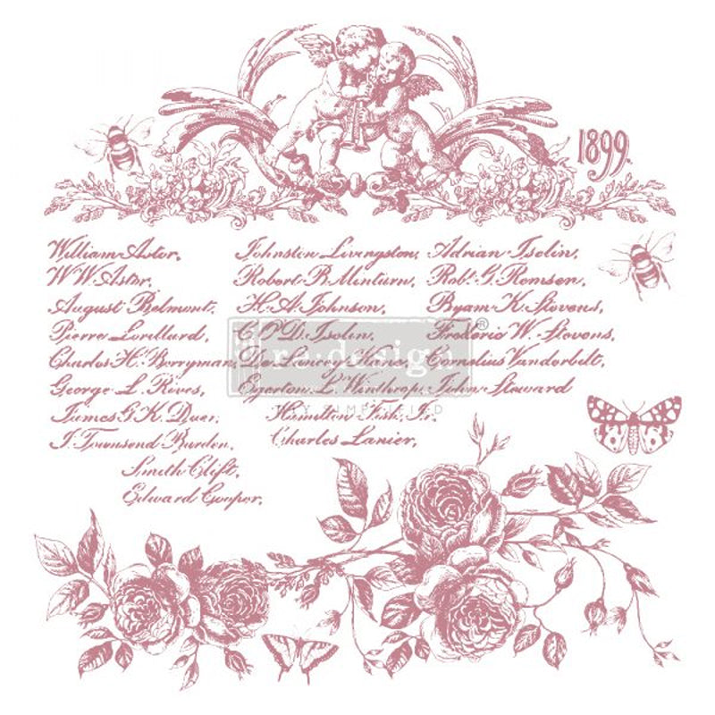 Redesign Decor Stamp "FLORAL SCRIPT" 30,5 x 30,5 cm