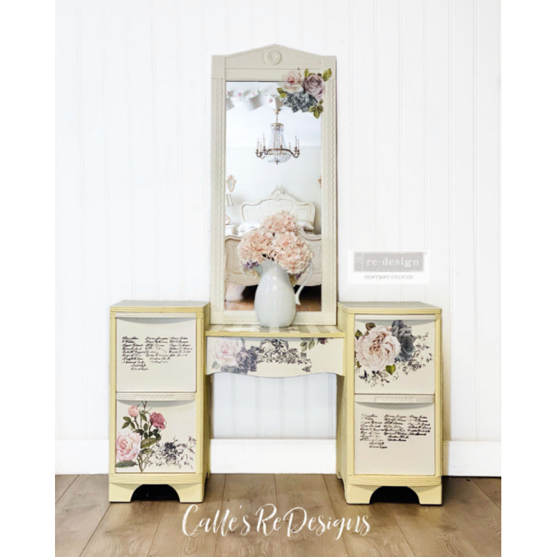 Redesign Decor Stamp "FLORAL SCRIPT" 30,5 x 30,5 cm