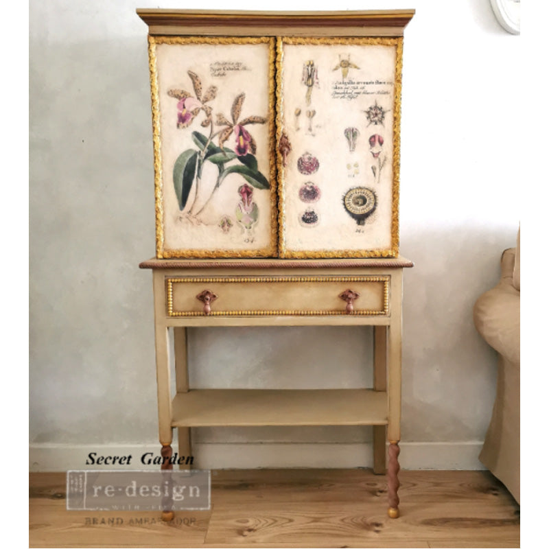 Carta da Découpage "PURPLE BEAUTY" in Tessuto 48x76cm