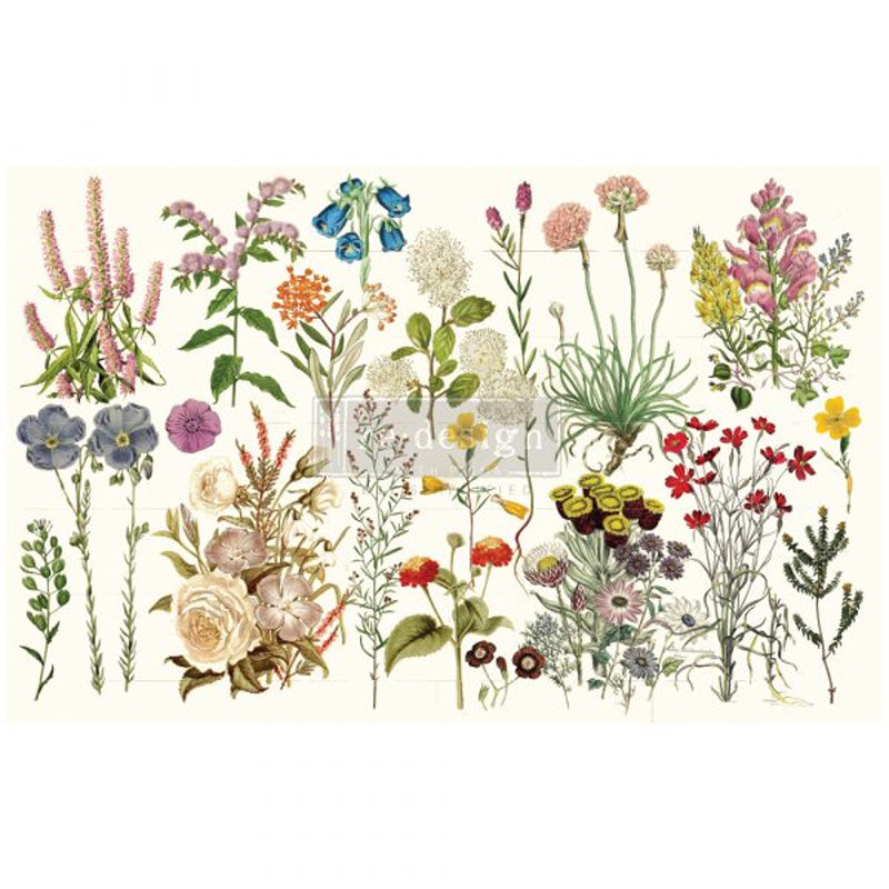 Carta da Découpage "WILD HERBS " in Tessuto 48x76cm