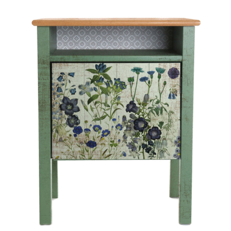 Carta da Découpage "BLUE MEADOWS" in Tessuto 48x76cm