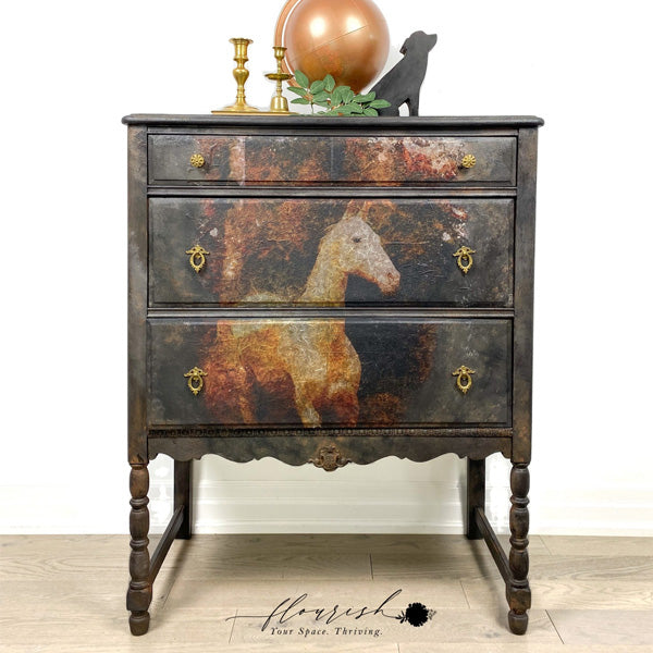 Carta da Découpage "White Majesty" in Carta di Riso 59x84 cm