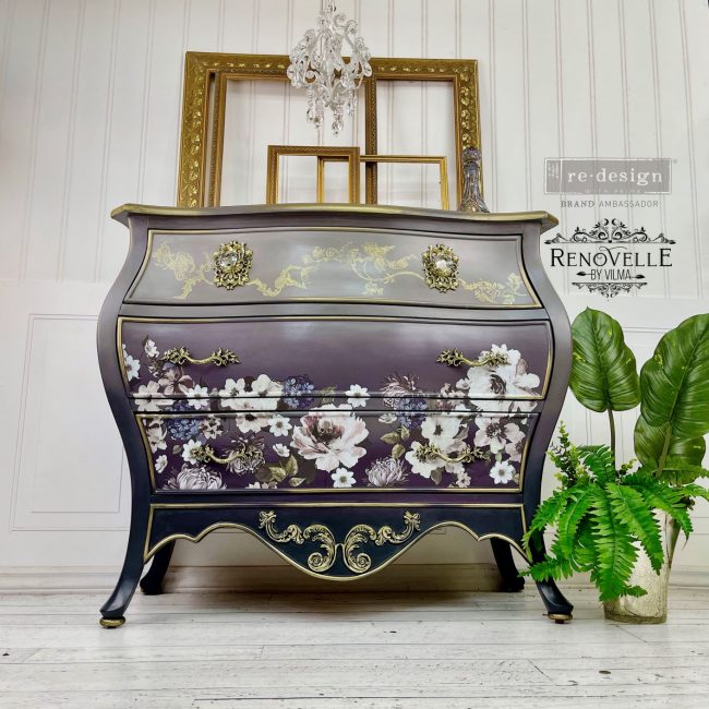 Redesign Decor Transfers "DARK FLORAL" 61 x 89 cm