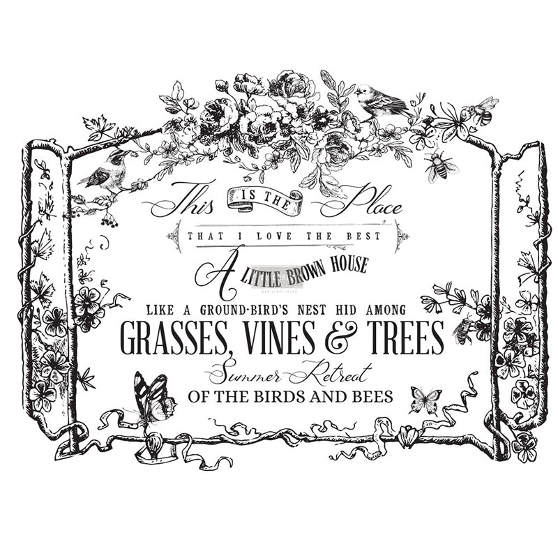 Redesign Decor Transfers "THE BIRDS & THE BEES" 56 x 81 cm