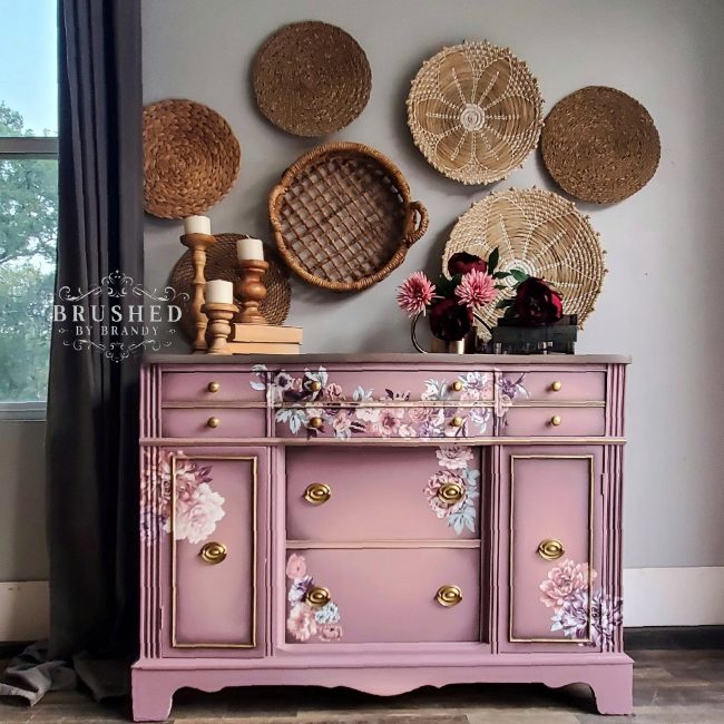 Redesign Decor Transfers "BURGUNDY ROSE GARDEN" 61 x 89 cm