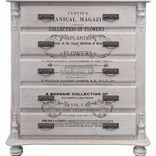 Redesign Decor Transfers "BOTANICAL MAGAZINE" 61 x 89 cm