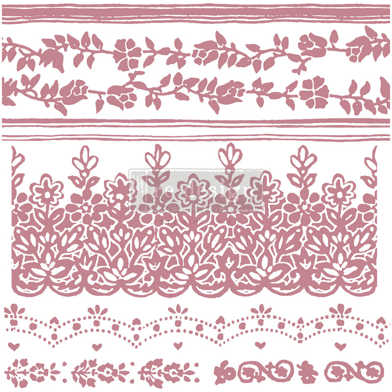 Redesign Decor Stamp "FLORAL BORDERS" 30,5 x 30,5 cm