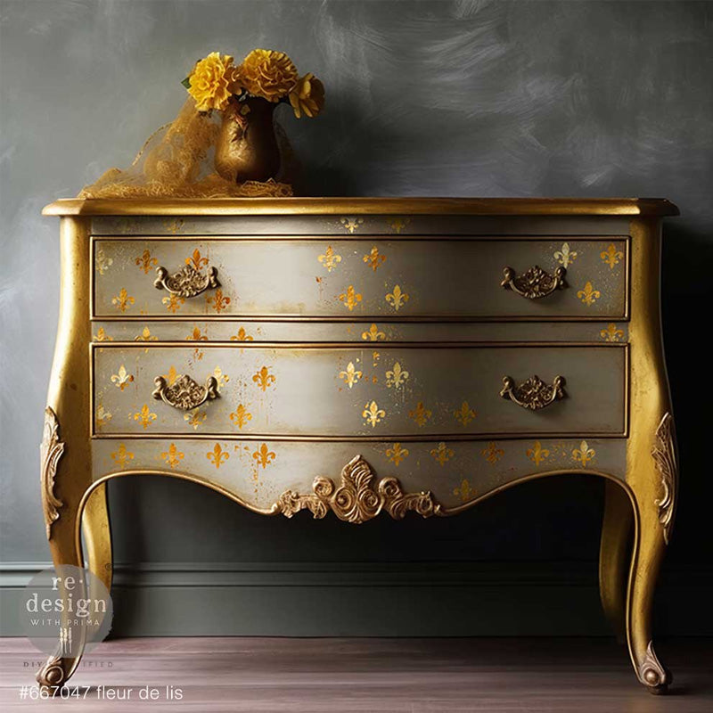 Redesign Decor Transfers Gold Foil “FLEUR DE LIS” 45x61 cm