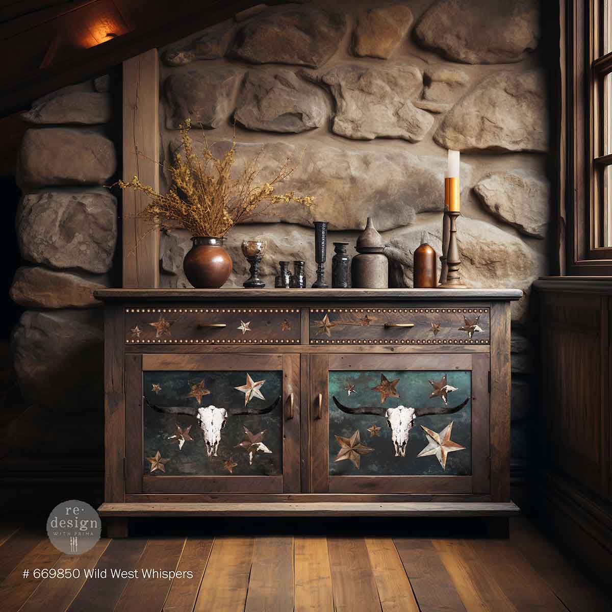 Redesign Decor Transfers "Wild West Whispers" 2 fogli 30,48x30,48 cm