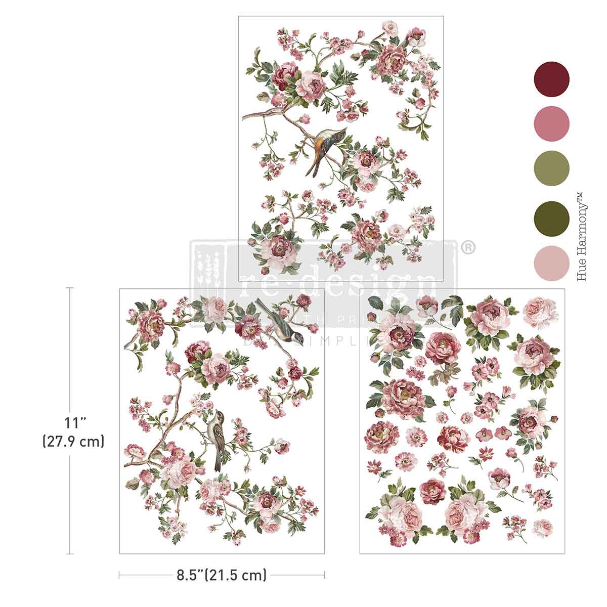 Redesign Decor Transfers Kacha – "The Enchanted Grove" 3 fogli 21,5x28 cm