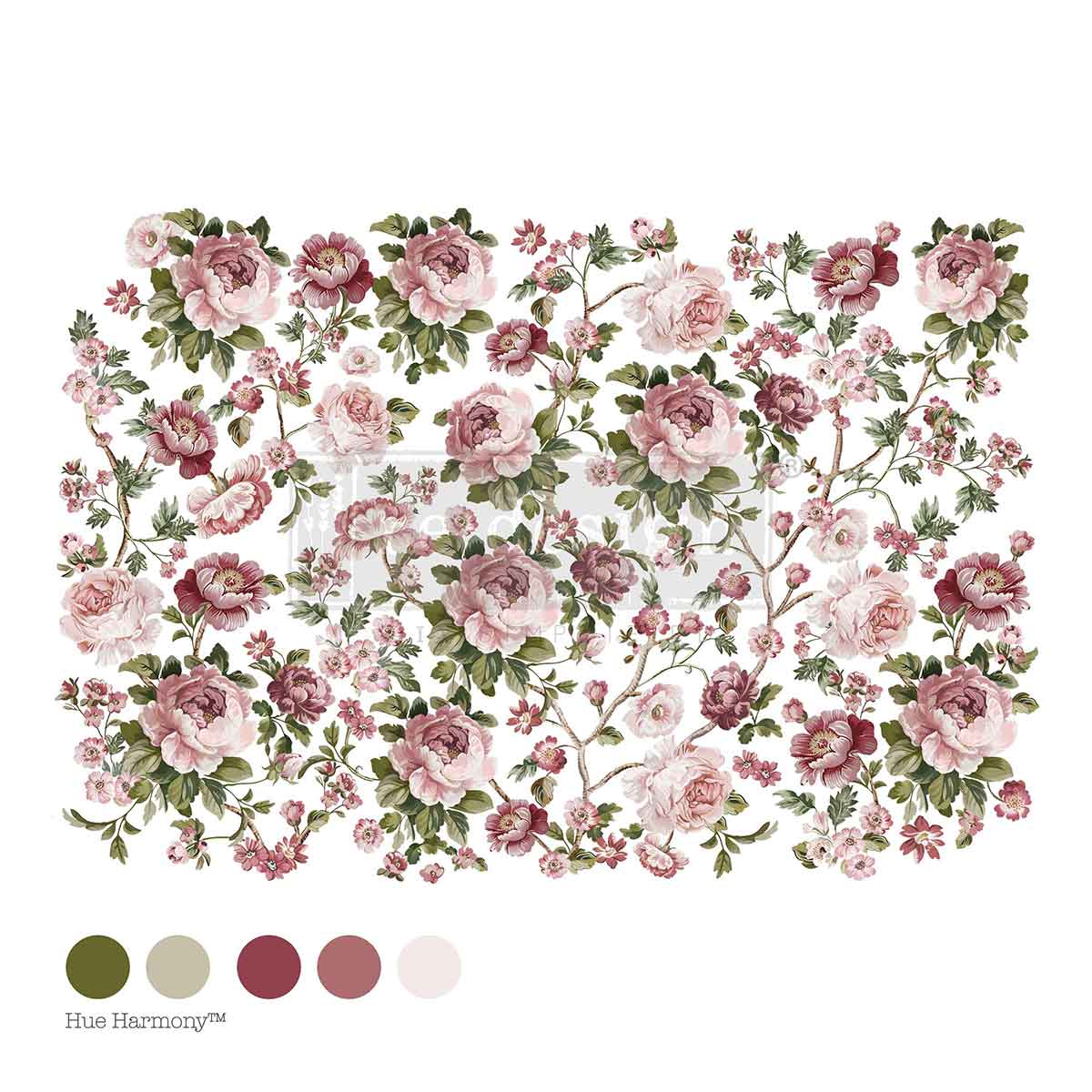 Redesign Decor Transfers Kacha – Blushing Blooms Symphony ” 4 fogli 90x70 cm