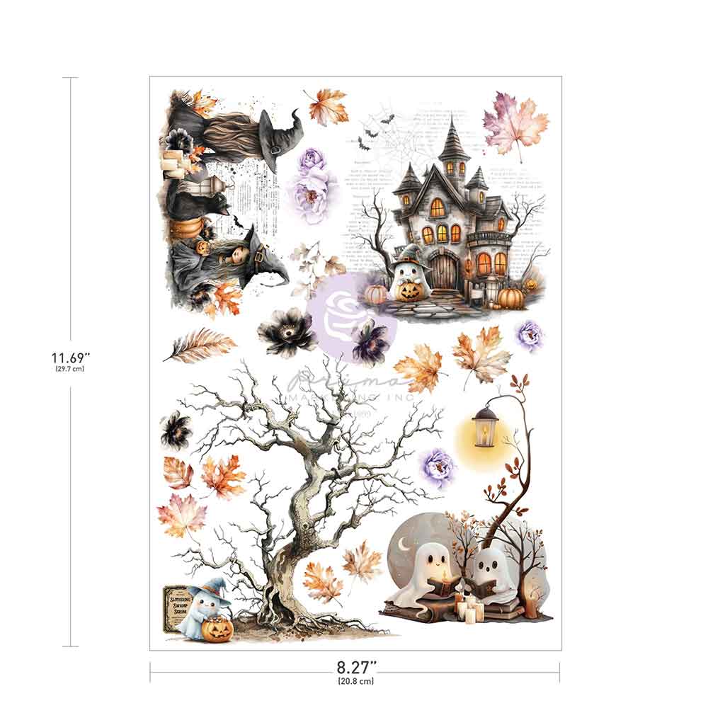 Redesign Decor Transfers® – "Bewitched Collection" A4 Transfer" 29,7x20,8 cm 1 foglio