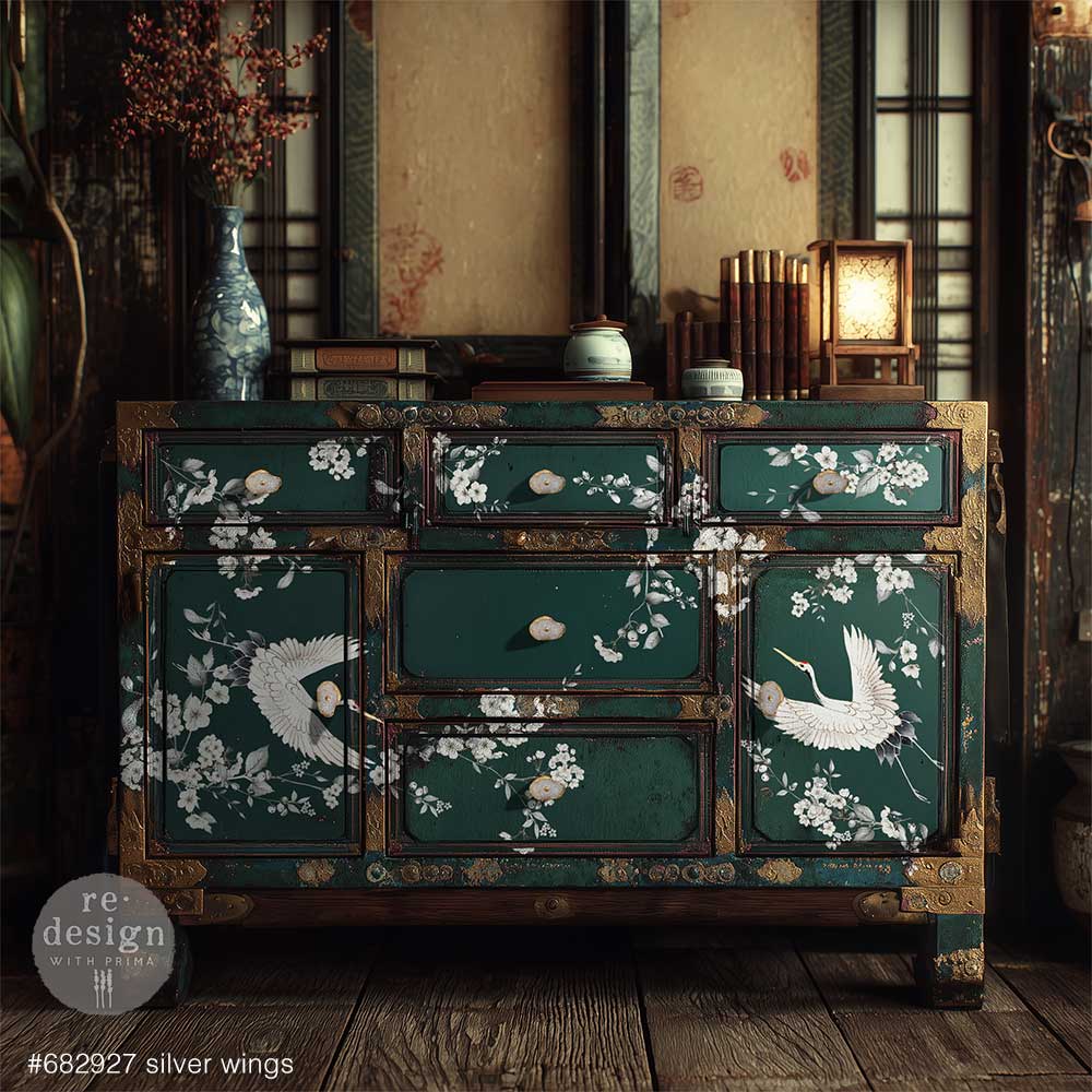 Redesign Decor Transfers – "Silver Wings” 4 fogli 61×89cm