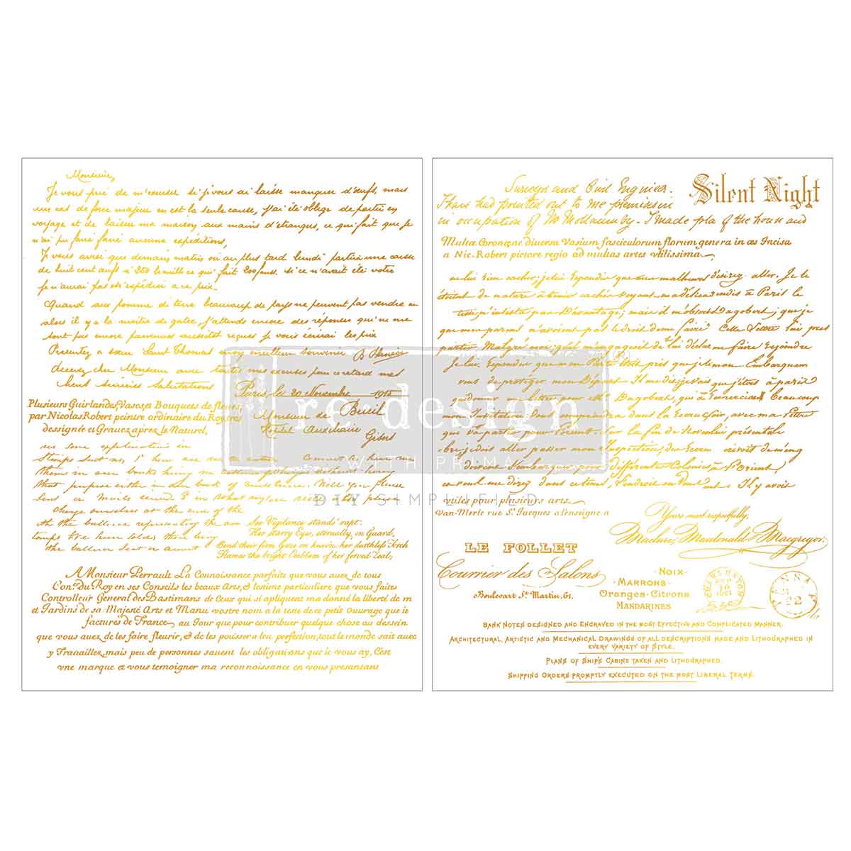 Transferts de décoration repensés – « Fantaisie de jardin » 21,5x28 cm 3 feuilles