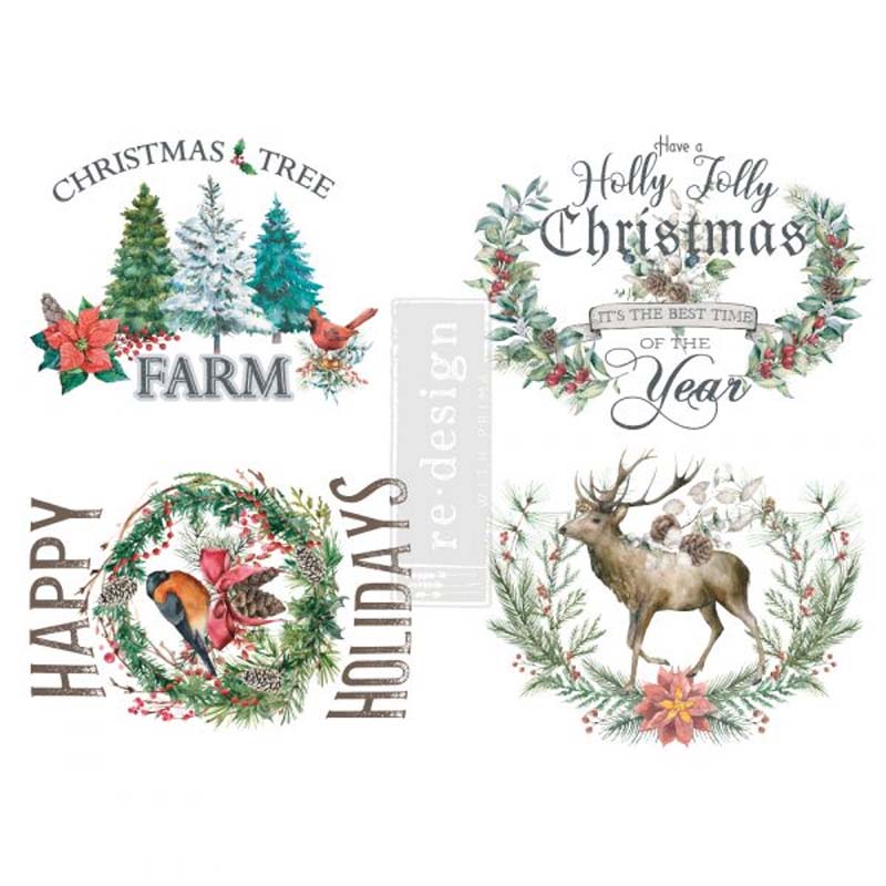 Redesign Decor Transfers “HOLLY JOLLY XMAS” 61x89 cm