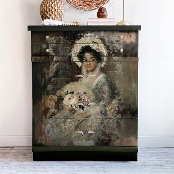 Carta da Découpage "Beautiful Portrait" in Carta di Riso 59x84 cm