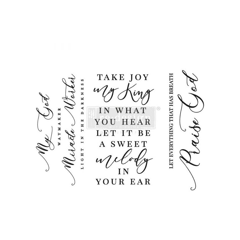 Redesign Decor Transfers “SCRIPTURE” 21,5x28 cm