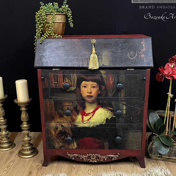 Carta da Découpage "A Girl and her Pup " in Carta di Riso 59x84 cm